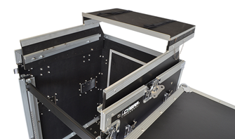 Cobra 12U + 10U Rack Case with Laptop Shelf & Side Table – Studio & Live